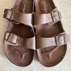 Cat & Jack Tan Kids Sandals with Buckles